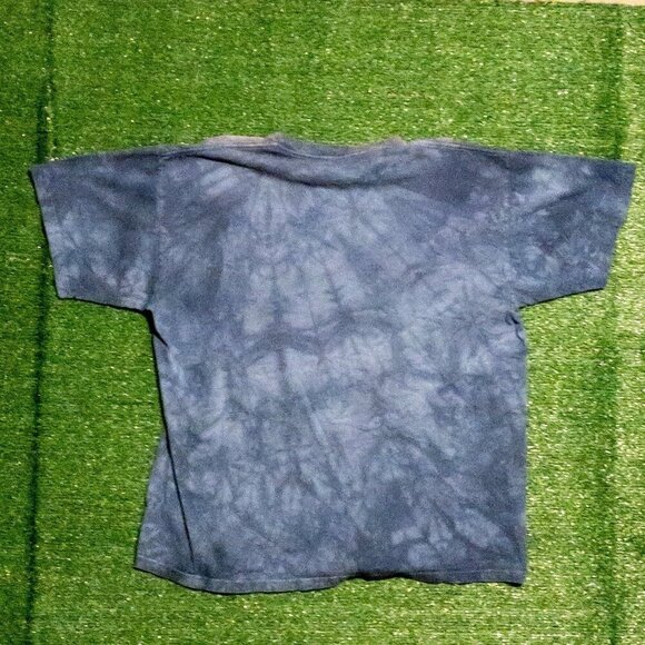 VINTAGE 1999 THE MOUNTAIN MENS T SHIRT SOARING BALD EAGLES BLUE TIE DYE SIZE XXL - Picture 2 of 5